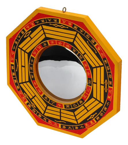 Espejo Feng Shui Bagua De 8 Pulgadas Con Partículas Convexas