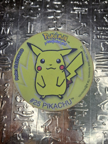 Pokemon Tazo Pikachu #25 Atrapalos Colección Nintendo 1998