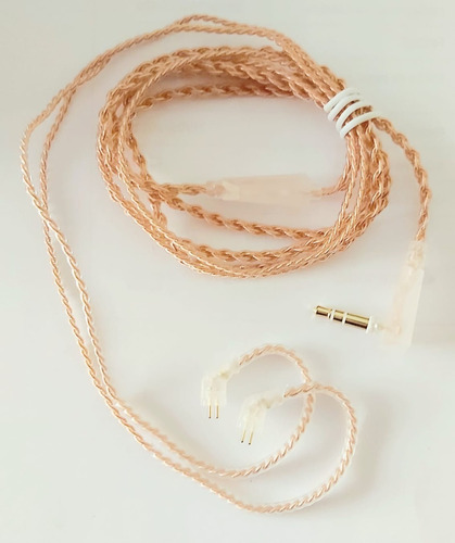 Imagen 1 de 3 de Cable Kz  In Ear Copper Ofc Oxygen Free 120cm Linea Pro
