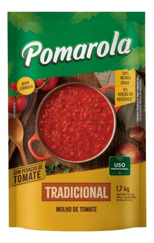 Molho De Tomate Pomarola Sache 1,7 Kg