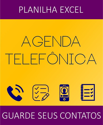Agenda Telefônica Com Pesquisa Fácil - Planilha Excel