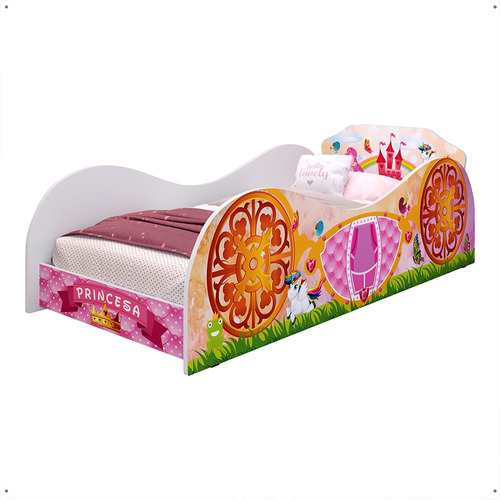 Cama Solteiro Carruagem Princesa Encantada - 100% Mdf 11262