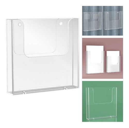 [ Soporte Para Folletos De Pared, Soporte Transparente Para