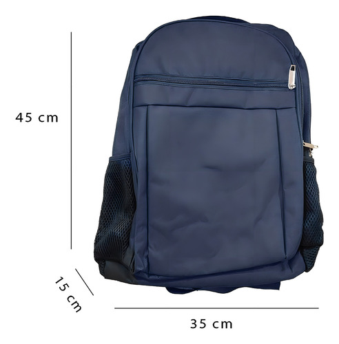 Mochila Urbana Porta Notebook Reforzada Resistente Viaje Color Azul
