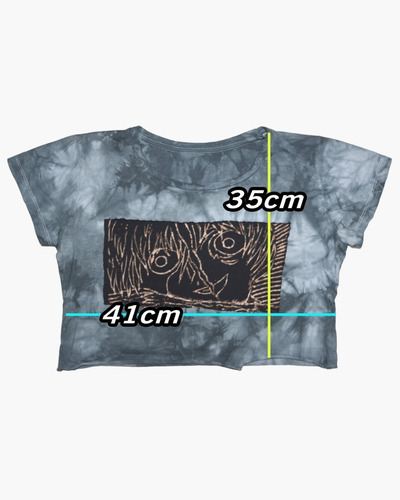 Imagen 6 de 7 de Croptop Rebirth Evangelion Parche Prelavado Algodon Caustico