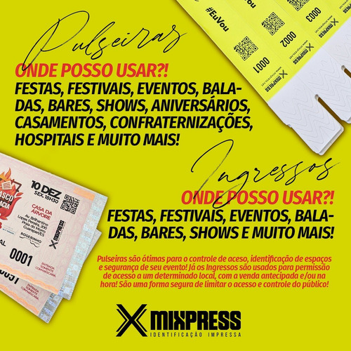 Imagem 6 de 6 de Pulseira Identificação Nylon Impressão Premium . 400 Unids