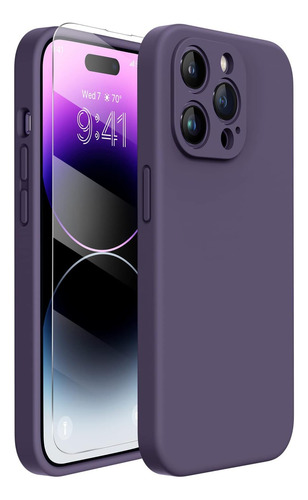 Capa Miracase Para iPhone 14 Pro Com Capa De Calça Roxa