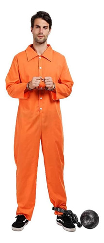 Fantastcostumes - Mono De Preso Para Hombre, Color Naranja, 