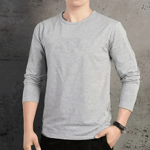 Camiseta Casual De Manga Larga Con Cuello Redondo Para Jóven