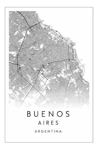 Cuadro Exclusivo Mapa Rutas Buenos Aires 60 X 90 Cm