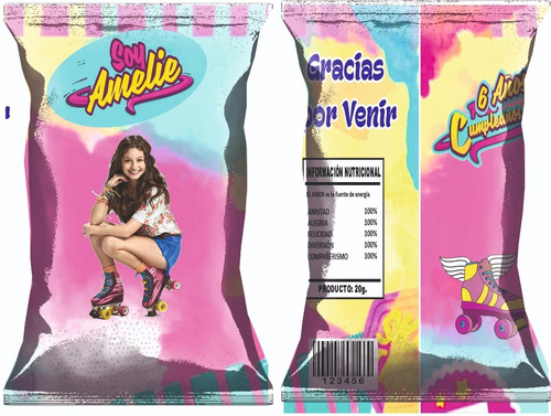 Bolsitas Golosineras Chip Bag Personalizadas X 10 Soy Luna