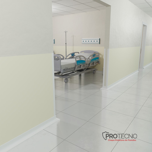 Chapa Protetora De Parede Protecno Tec 200 Marfim 303