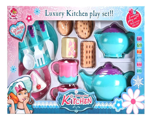 Juego De Te Para Niñas Juguete De Cocina 14 Pzs Tazas Tetera