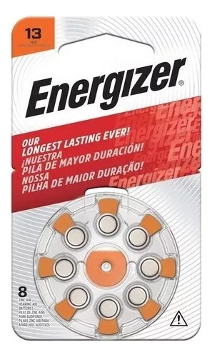 Pilas Para Audífonos Audiología Energizer  8 Unidades Az13