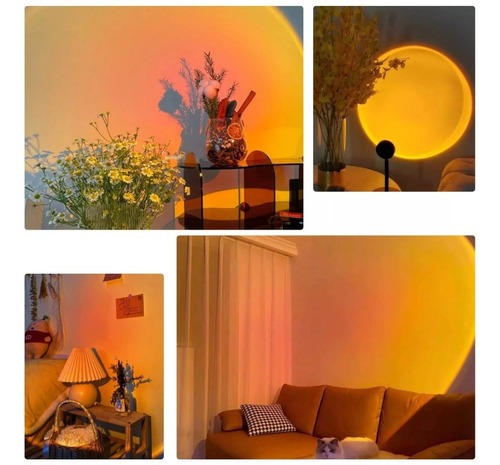 Lampara Sunset Proyección De Puesta De Sol Arcoíris Tik Tok