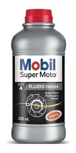 Fluído Para Freio Dot 4 Sintético Super Moto Mobil 200ml 