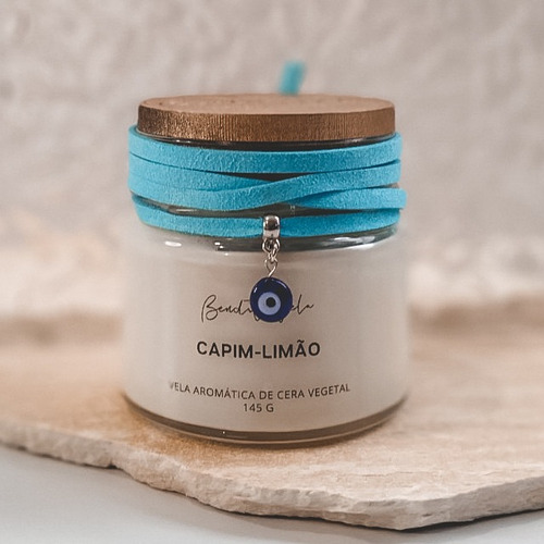 Imagem 2 de 5 de Vela Aromática Vegetal Capim-limão 140 G Full - Bendita Vela