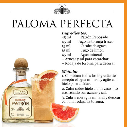 Imagen 3 de 6 de Tequila Patrón Reposado 750ml