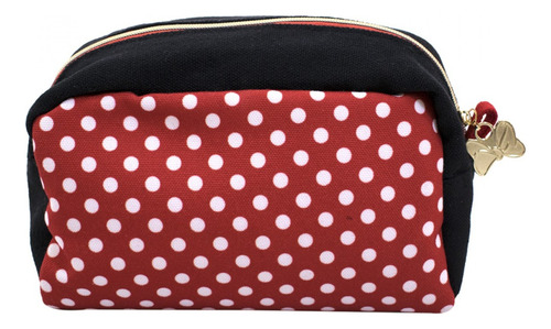 Necessaire Retangular Minnie Disney Assinatura Laço 18x12 Cm