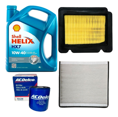 Kit Service 3 Filtros + Aceite Chevrolet Aveo 1.6 16v G3 20