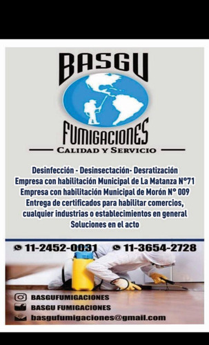 Fumigación, Desratizacion, Desinfección Y Desinsectacion
