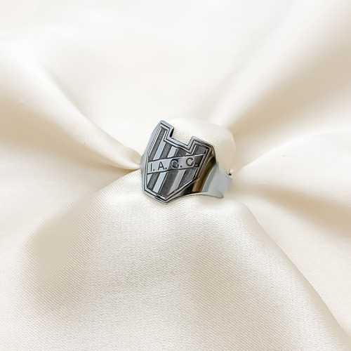 Anillo Escudo Fútbol Equipo Acero Regulable Acero Mediano Instituto Atletico Central Cordoba