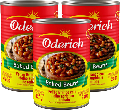 Feijão Branco Ao Molho Agridoce De Tomate Baked Beans 420g 