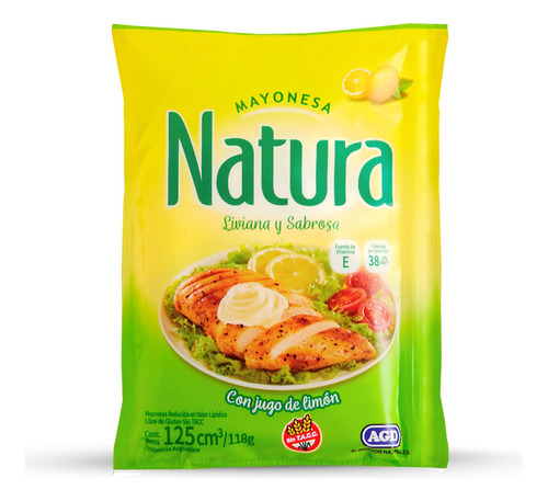 Mayonesa Natura sin TACC en sachet 125 ml