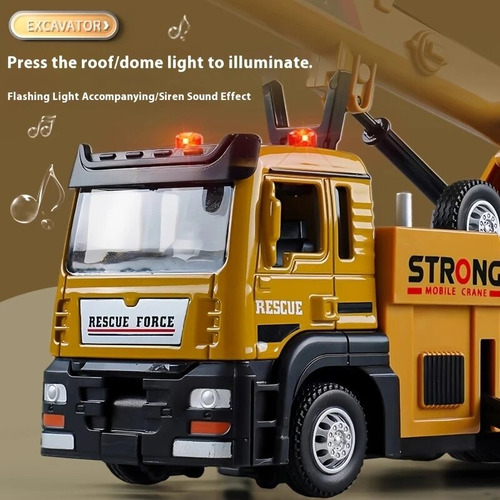 Camion Grua Manual, Excelente Realista, Luz Sonido. Ed.limit
