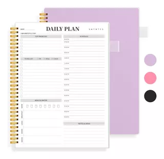 Daily Planner Undated, To-do List Notebook With Hourly ...