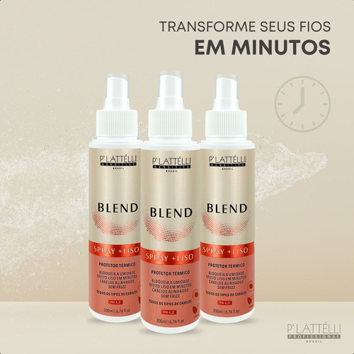 Perfume Para Cabelo Blend Plattelli 200ml Liso Dos Sonhos