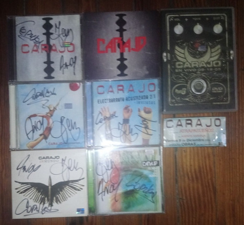 Carajo Discografia Lote X 6 Cds + Dvd Firmados Autografiados