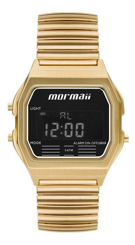 Relógio Mormaii Feminino Vintage Digital Dourado Mojh02au/4d
