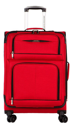 Maleta American Tourister Meridian 3.0 Mediana Color Rojo Lisa