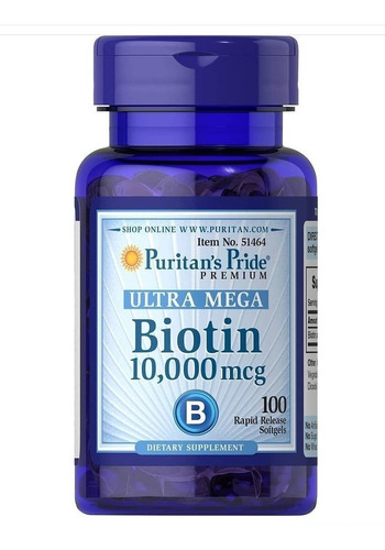 Biotin 10.000 Mcg 100 Tabletas Puritan's Pride Tienda 