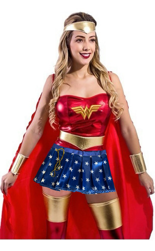 Disfraz Mujer Maravilla Adulto Wonder Woman Heroina Dc Comics