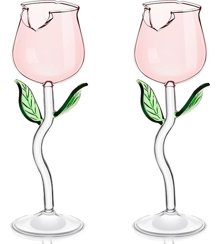 Paquete 2 Copas Creativas Vino Rosa 6 Onzas Copas Vino Tinto