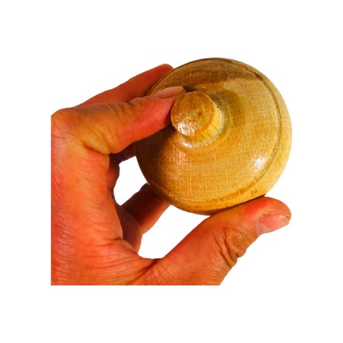 3 Trompos Artesanales De Madera Con Cuerda Incluida