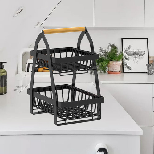 Soporte De 2 Niveles Para Cuenco De Cesta De Frutas Y