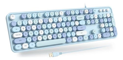 Teclado Usb Cableado Para Computadora - Retro Typewriter