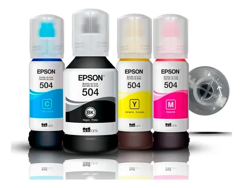 Kit 4 Refil Para Epson T504 L4150 L4160 L4260 L6161 L6171 Ti