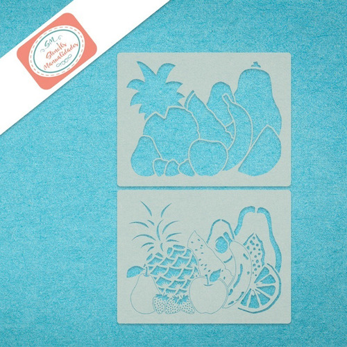 Stencil Frutero Mediano Plantilla Reusable Para Manualidades