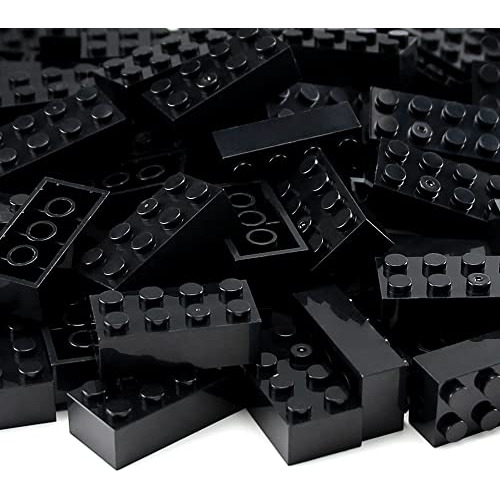 320 Piezas De Ladrillos Negros De 2x4, Bloques De Const...