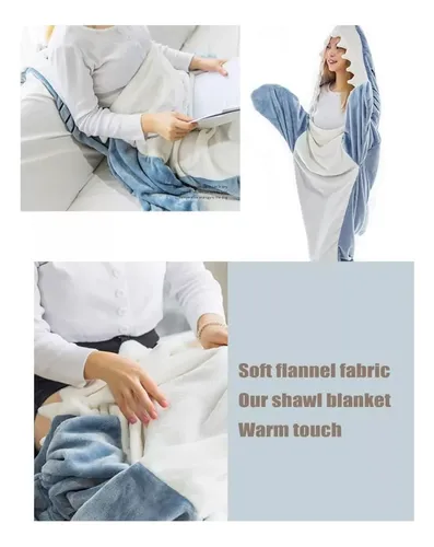 Pijama De Una Sola Pieza, De Felpa Suave Como Un Tiburón, Su