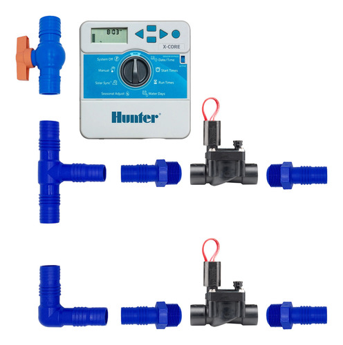 Kit Irrigação Automática Hunter 2 Setores Com Controlador