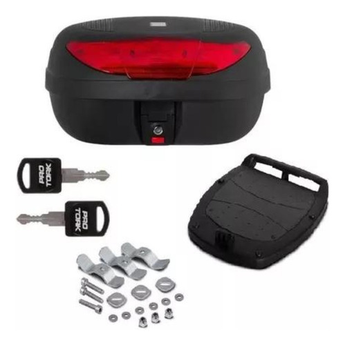 Baú Pro Tork Lente Fumê 45 Litros Smart Box 2 Base Universal Preto