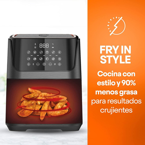 Imagen 8 de 10 de Freidora De Aire Masterchef Digital De 3.5 Litros Mk-af-35tm