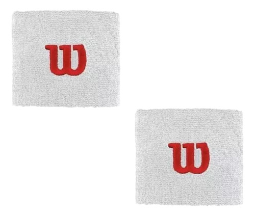 Par De Muñequeras Deportivas Wilson Blancas Absorbentes