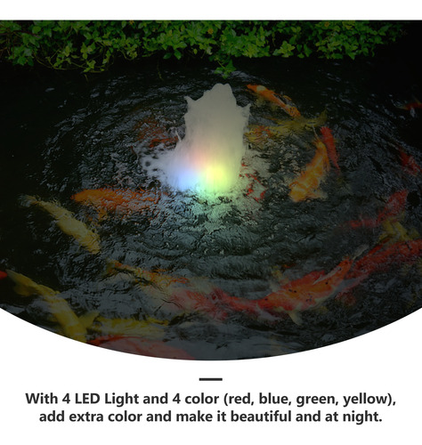 Potente Bomba De Agua Sumergible De 5 W Con Luz Led Ajustabl