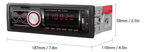 Receptor Estéreo Coche Bt Mp3 Radio Fm Manos Libres U-disk/t